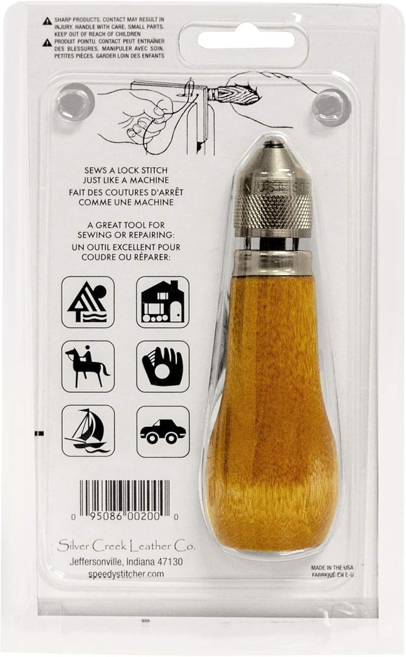 Speedy Stitcher Sewing Awl Kit with Waxed Polyester Thread and Needles - Image 2